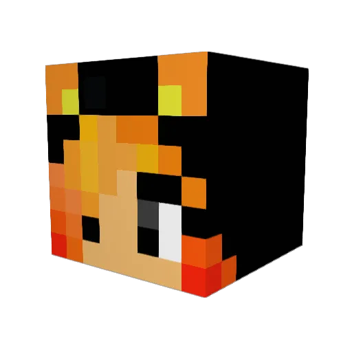 Cawmu_ Minecraft avatar head, 3D render