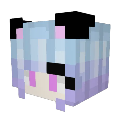 Cawwie Minecraft avatar head, 3D render
