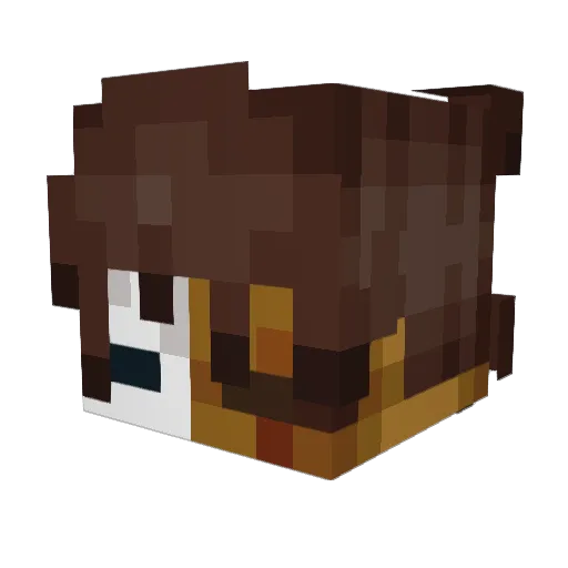 Caxify Minecraft avatar head, 3D render