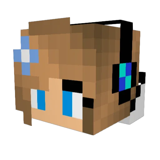 CayEvelin Minecraft avatar head, 3D render