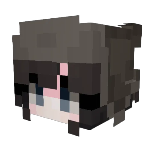 Cay_____ Minecraft avatar head, 3D render