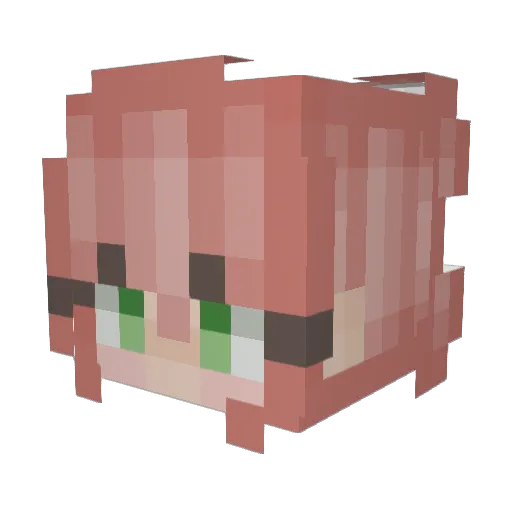Caya0ee Minecraft avatar head, 3D render