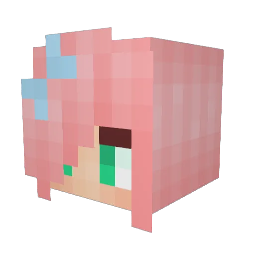 Caybuscus Minecraft avatar head, 3D render