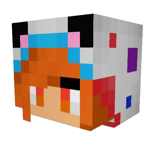 Caycee_24 Minecraft avatar head, 3D render