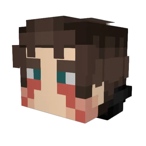 CaydeLagann Minecraft avatar head, 3D render
