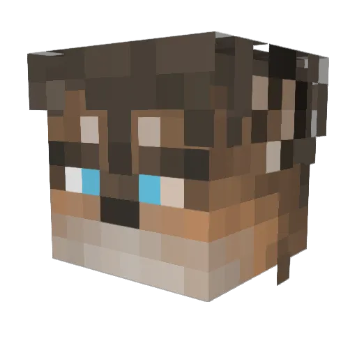 CaydeTesna Minecraft avatar head, 3D render
