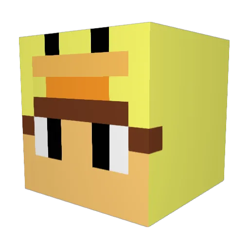 Caydel21 Minecraft avatar head, 3D render