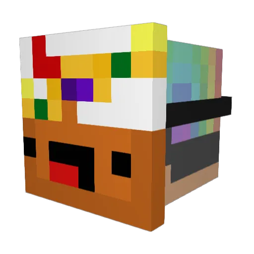 CaykeBatter Minecraft avatar head, 3D render