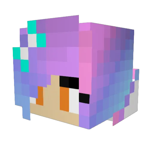 Caylaris Minecraft avatar head, 3D render