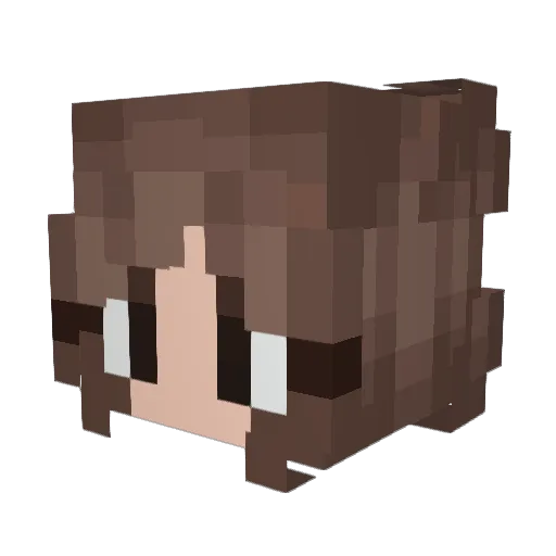 Caynora Minecraft avatar head, 3D render