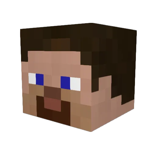 Cayoz Minecraft avatar head, 3D render