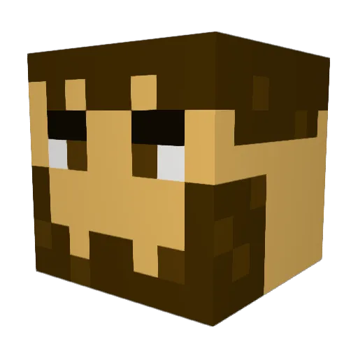 Cayrazy Minecraft avatar head, 3D render