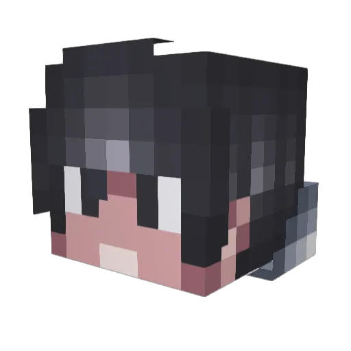 CazRose Minecraft avatar head, 3D render