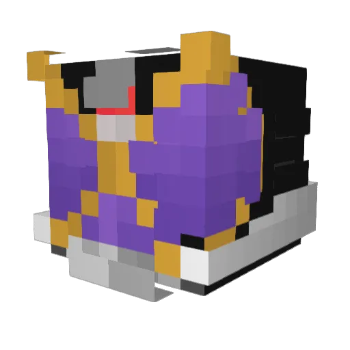 CazaChad Minecraft avatar head, 3D render