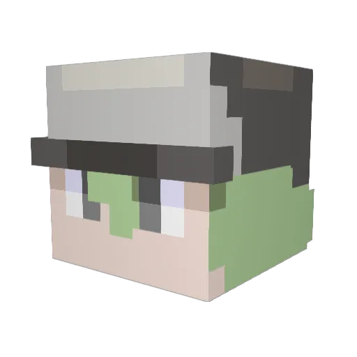 Cazador04 Minecraft avatar head, 3D render