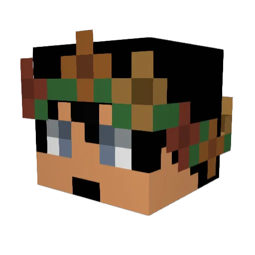 Cazey Minecraft avatar head, 3D render