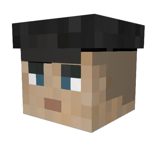 Caziii_ Minecraft avatar head, 3D render