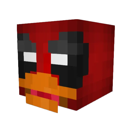 Caziuss Minecraft avatar head, 3D render