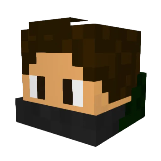 Caztastic1 Minecraft avatar head, 3D render