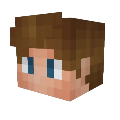 Cazuera Minecraft avatar head, 3D render