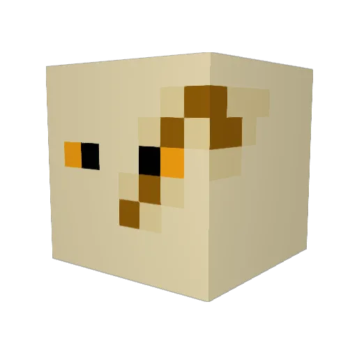 CazyMadElf Minecraft avatar head, 3D render