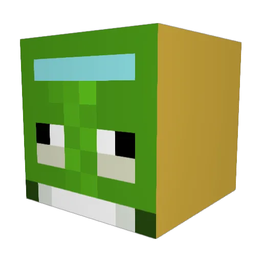 CazzaB Minecraft avatar head, 3D render