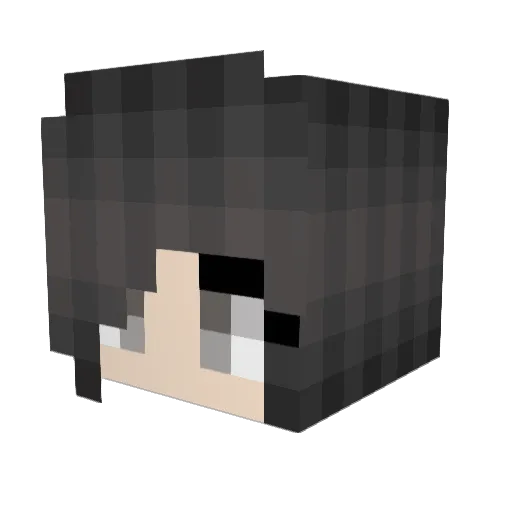 Cazzabella Minecraft avatar head, 3D render