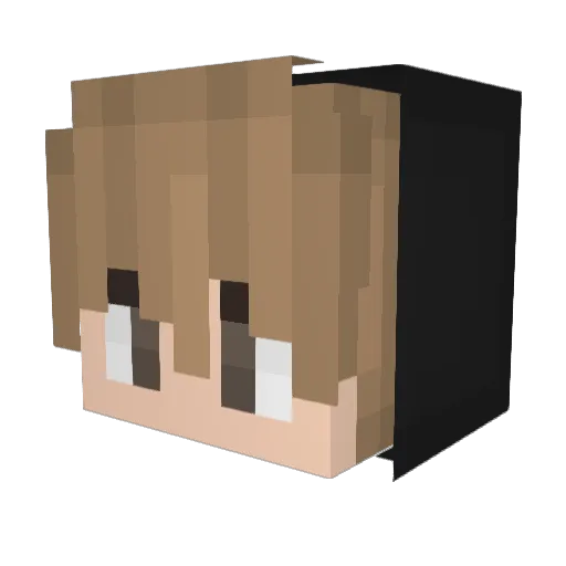 Cazzba Minecraft avatar head, 3D render