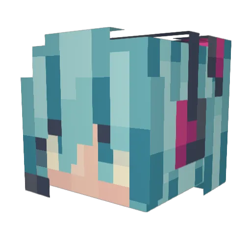 Cb1ossomed Minecraft avatar head, 3D render