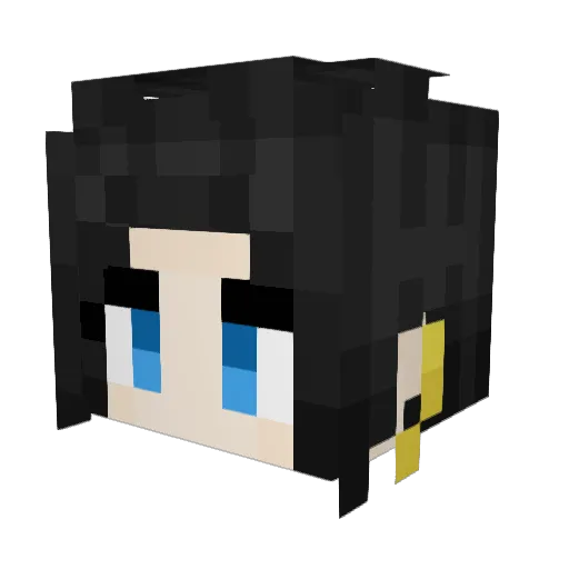 CbaOne Minecraft avatar head, 3D render