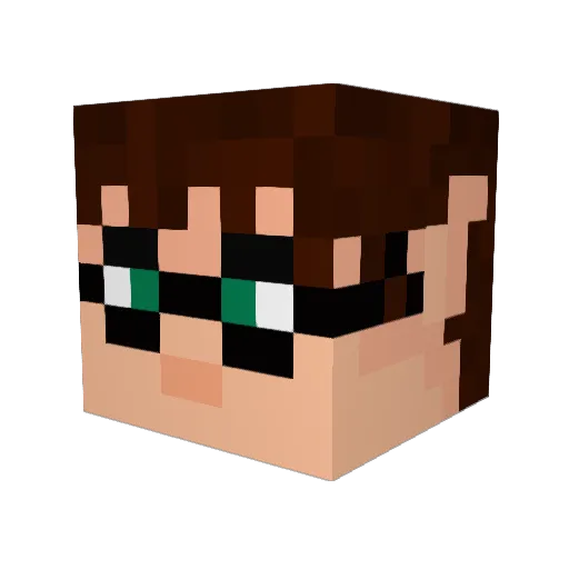 Cbastien2010 Minecraft avatar head, 3D render