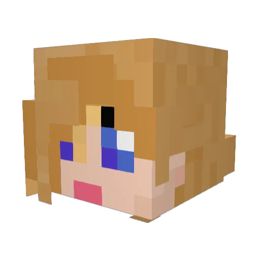 Cbddallas Minecraft avatar head, 3D render