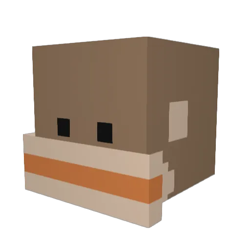 Cbxss Minecraft avatar head, 3D render