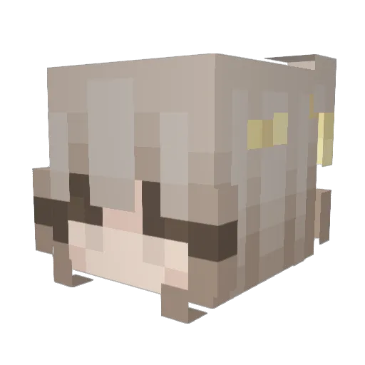 Cc0323 Minecraft avatar head, 3D render