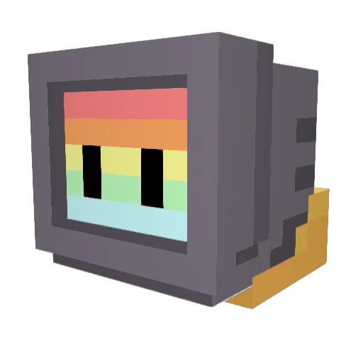 Cc7762 Minecraft avatar head, 3D render