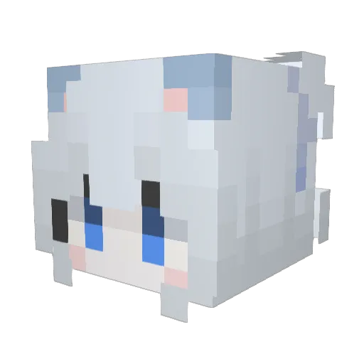 Cc_emperor Minecraft avatar head, 3D render