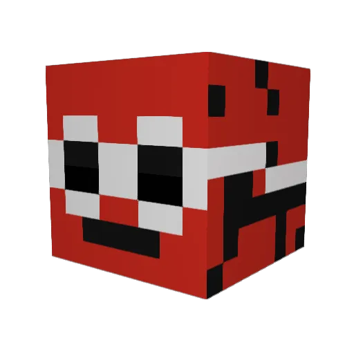 Ccalate Minecraft avatar head, 3D render