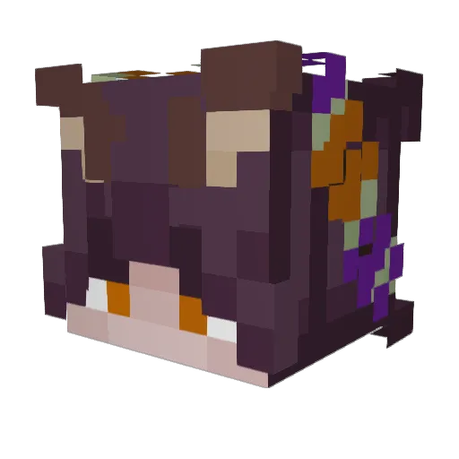 Ccat_ Minecraft avatar head, 3D render