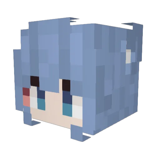 Ccccindy Minecraft avatar head, 3D render