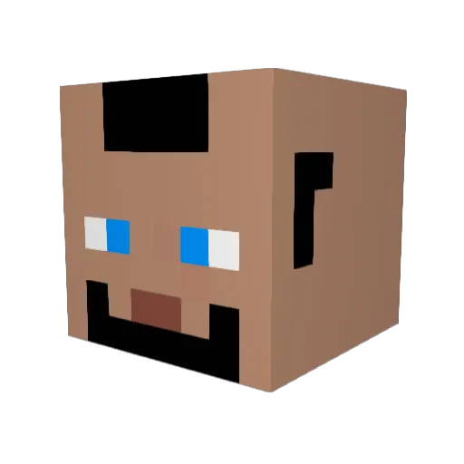 Cchrist Minecraft avatar head, 3D render