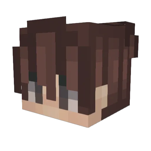 Ccops Minecraft avatar head, 3D render