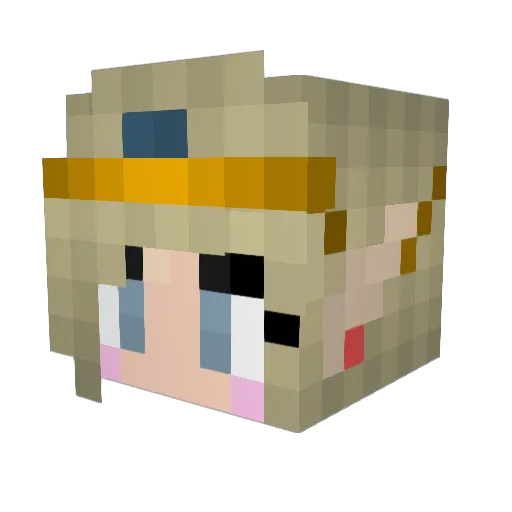 Ccraftin Minecraft avatar head, 3D render