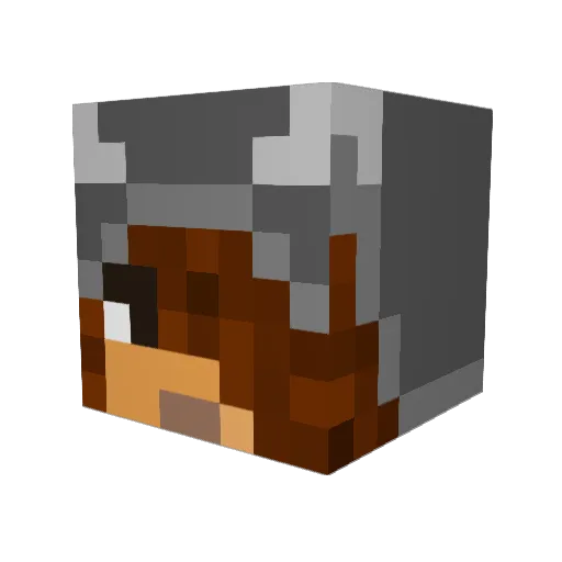 Ccwolf Minecraft avatar head, 3D render