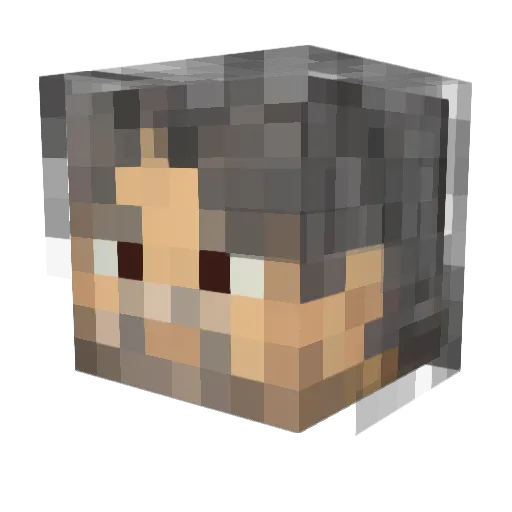 CddDDdDddddd Minecraft avatar head, 3D render