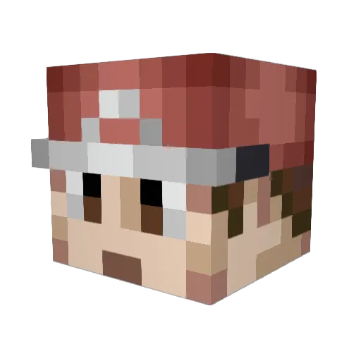 Cdirks Minecraft avatar head, 3D render