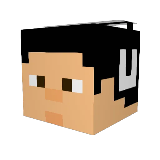 Cdizzel Minecraft avatar head, 3D render