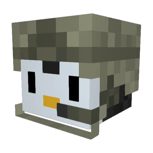 Cdnnt Minecraft avatar head, 3D render