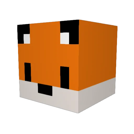CdrFox3 Minecraft avatar head, 3D render