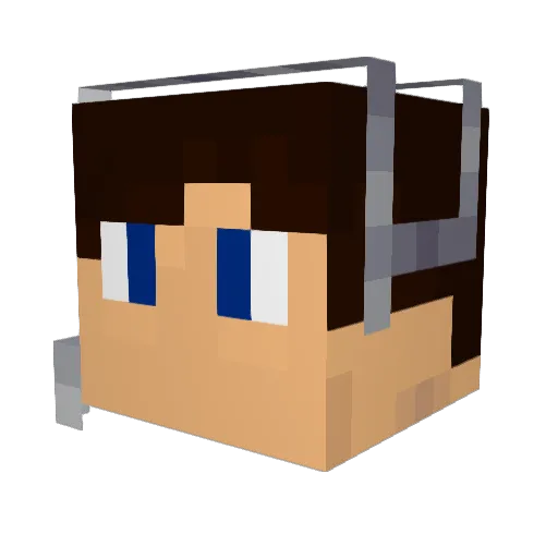 CdreiPO Minecraft avatar head, 3D render