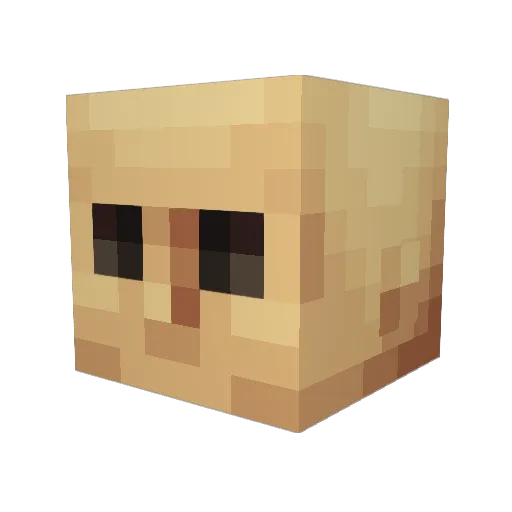 Cdrinky Minecraft avatar head, 3D render